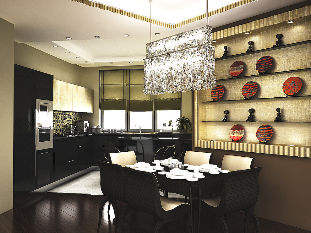 Квартира в Москве в Шмитовском пр. с элементами ар-деко. Для семьи из 2-х чел.