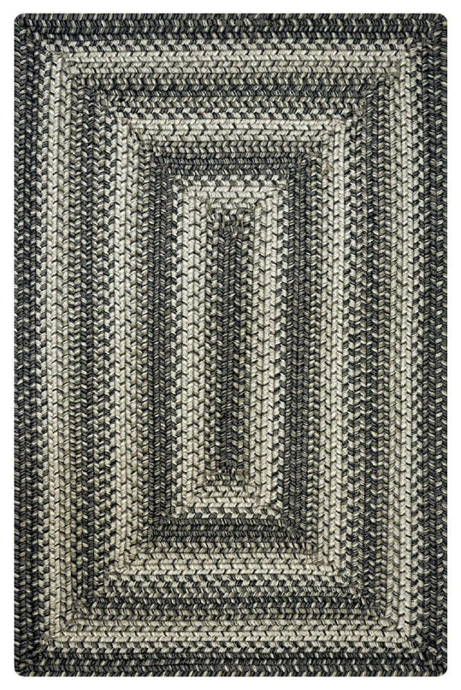 Homespice Decor Cobblestone Ultra Wool Braided Rug 6x9' Rectangular