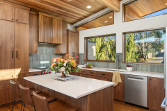 Dramatic Midcentury Kitchen Makeover Brings Warmth and Flow