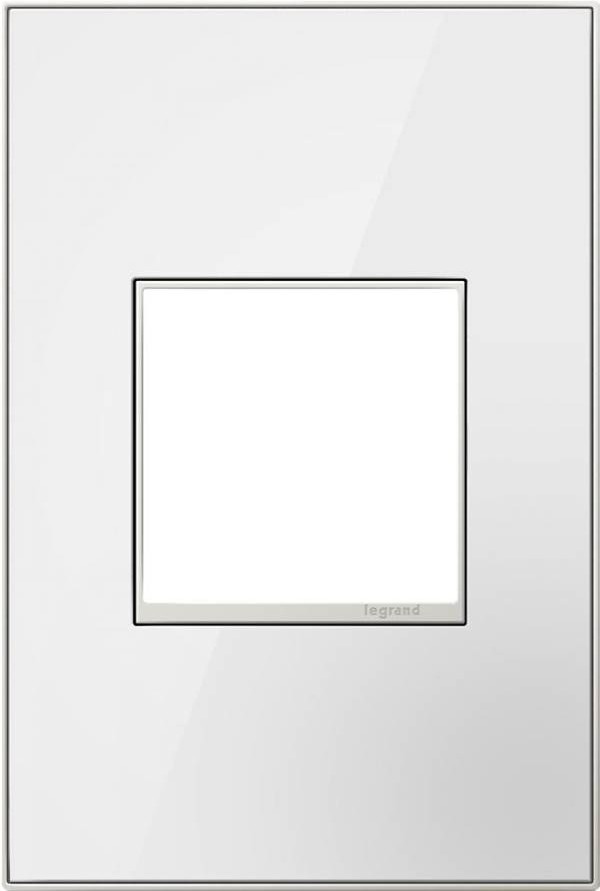 Legrand Adorne Mirror White Switch Plate in Mirror White Finish