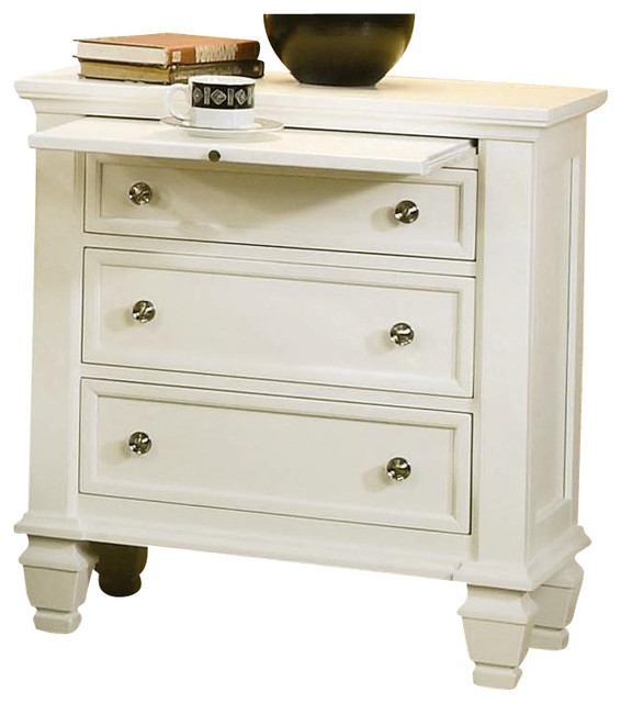 Coaster Classic Nightstand In White Traditional Nightstands And Coaster Classic Nightstand In White