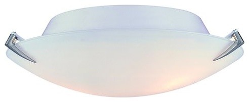 Lite Source LS-5337PS-FRO Nick 2 Light Contemporary/Modern Flush Mount in Polish