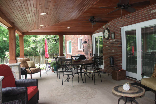 Covered Patio Ideas Cleveland Rustic Patio Cleveland By Jm