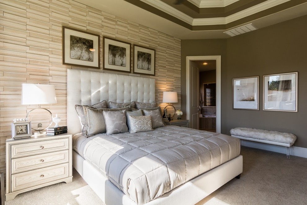 Transitional bedroom photo in Houston