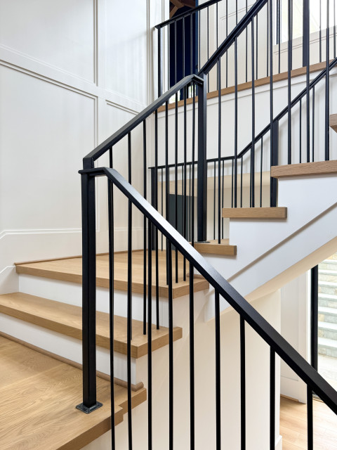 Project #155 | White Oak and Iron, Built in Place minimalistisch-treppen