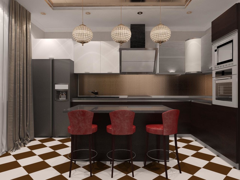 Современный стиль. Трехкомнатная квартира на юге Москвы.