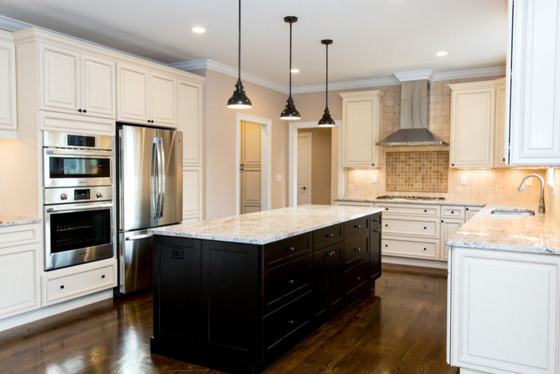 Example of a transitional kitchen design in Bridgeport