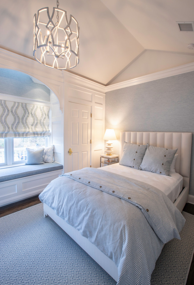 Свежая идея для дизайна: спальня в морском стиле - отличное фото интерьера
