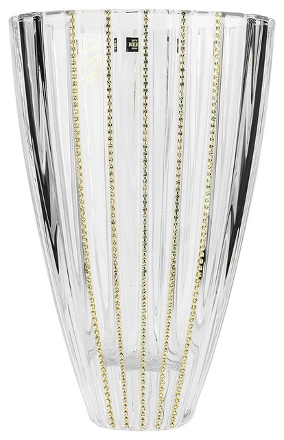 Swarovski Jeweled Crystal Vase Inlaid With Crystals 12