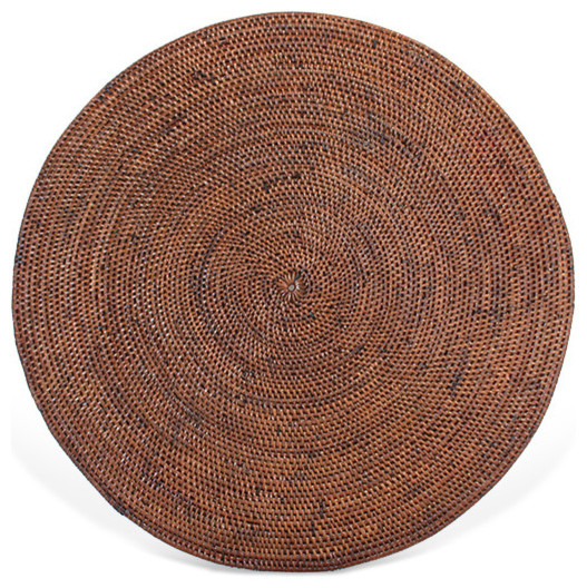 Round Placemat 15", Brown Beach Style Placemats by Blue Rooster