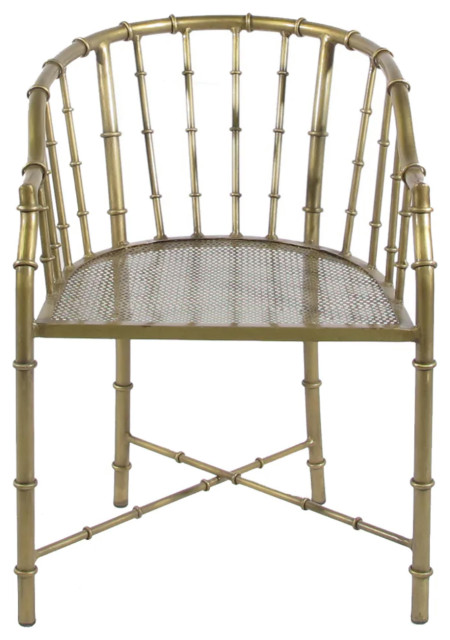 Matthew Izzo Home Brass Bamboo Arm Chair