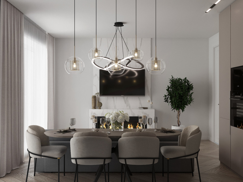 Гостиная с камином