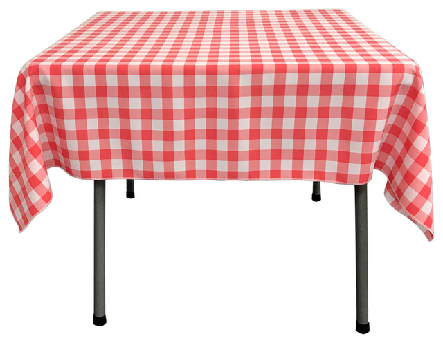 Yellow Gingham Check Vinyl Tablecloth 52/" x 52/" Square ~ New