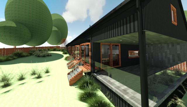 Gisborne House rustik-fasad