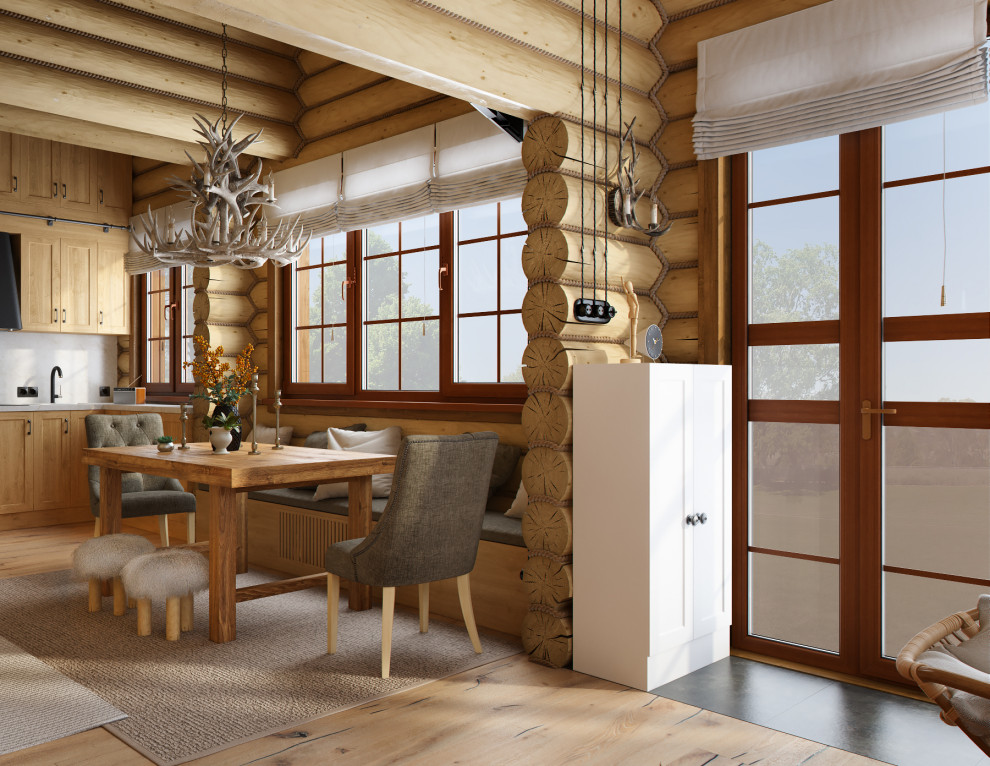 Деревянный дом с баней