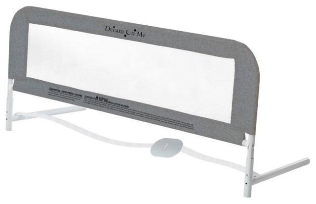 Dream On Me Security Rail for Twin Size Bed in Gray