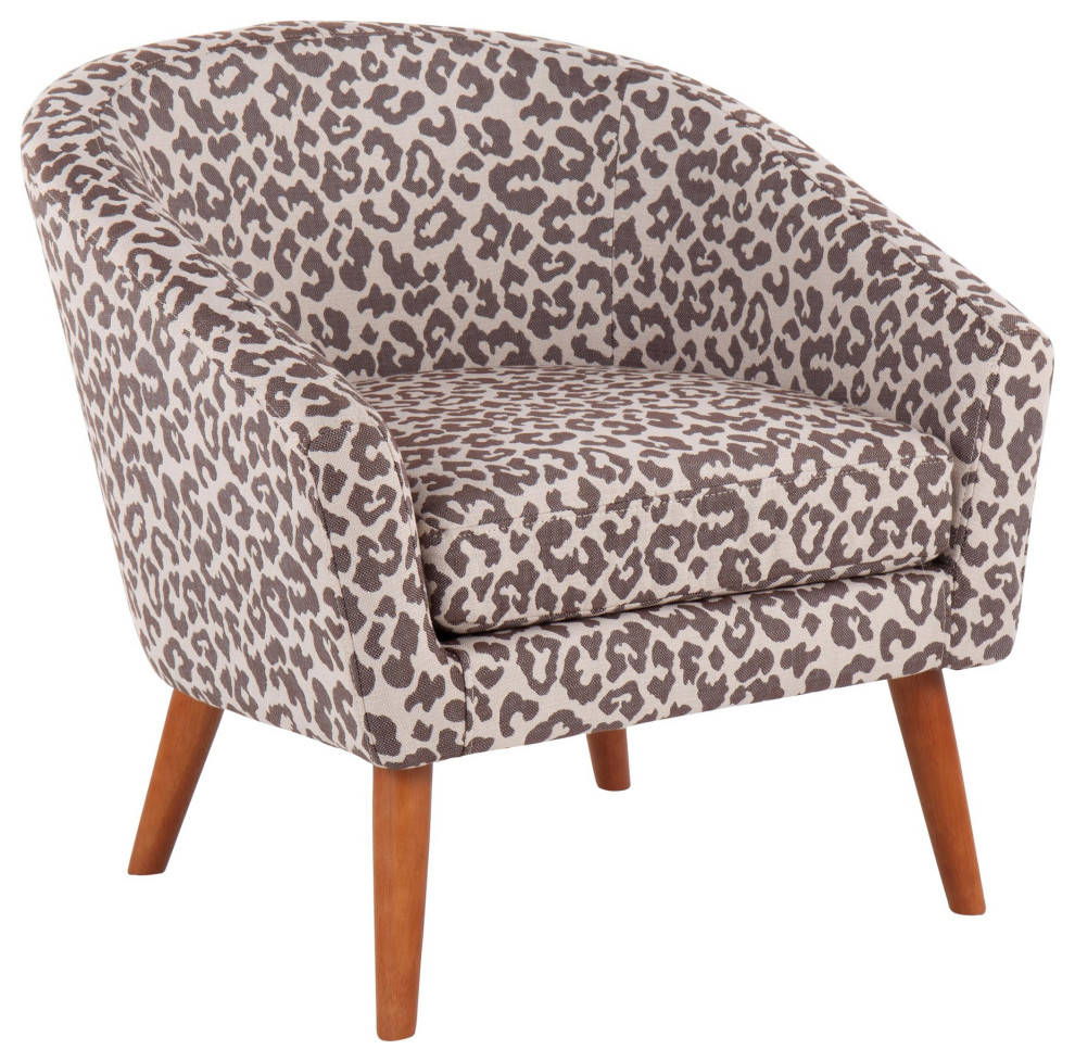 Leopard Tub Chair Midcentury Armchairs And Accent Chairs by