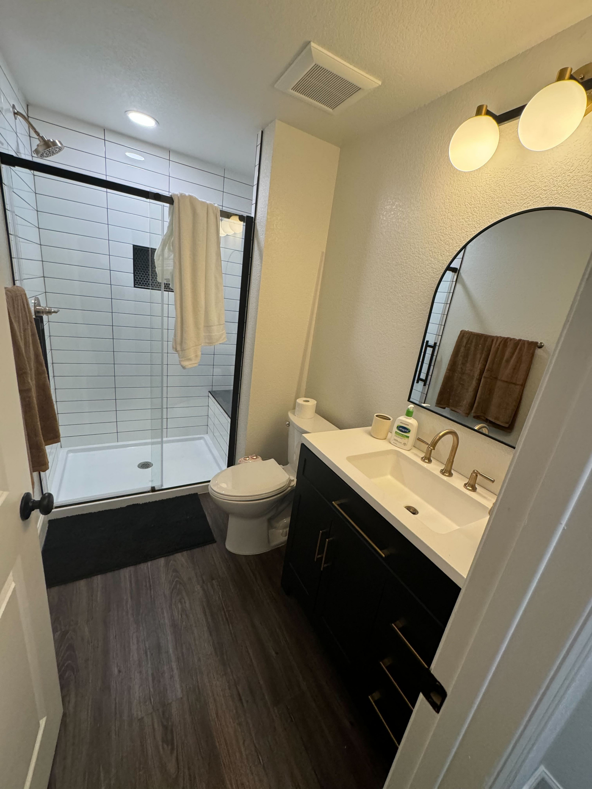 Inspiration for a mid-sized timeless basement remodel in Denver