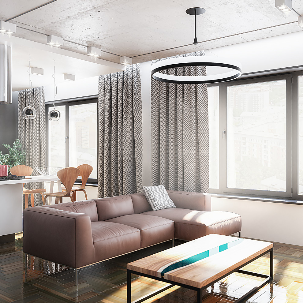 Идея гостиной в темном стиле