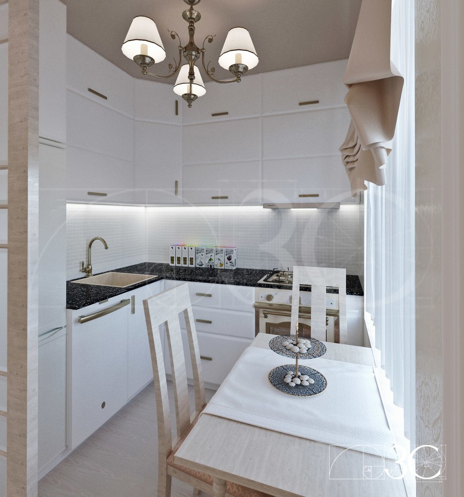 Маленькая кухня в современной классике