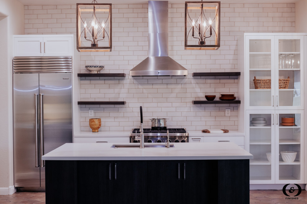 Inspiration for a transitional home design remodel in Phoenix