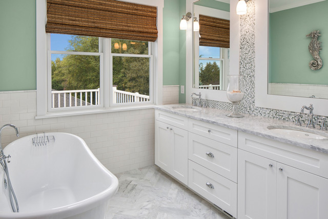 Bath Projects Coastal Bathroom Seattle By Lcm Cabinets