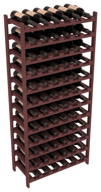 72-Bottle Stackable Wine Rack, Ponderosa Pine, Walnut