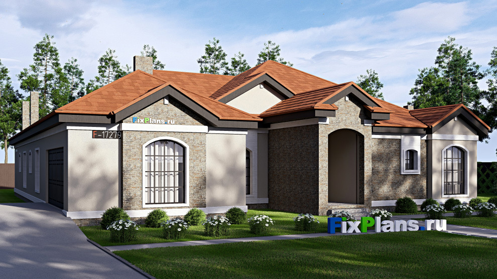 Проект одноэтажного дома 19х24м S302м2 F-17279