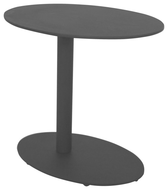 Sunset Side Table, Grey Transitional Outdoor Side Tables by