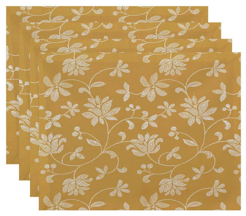 18"x14" Traditional Floral, Floral Print Placemat, Set of 4