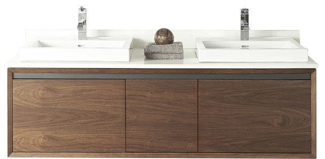 Fairmont Designs M4 60 Double Vanity Natural Walnut Base Cabinet Only Transitional Bathroom Vanities And Sink Consoles By Luxx Kitchen And Bath