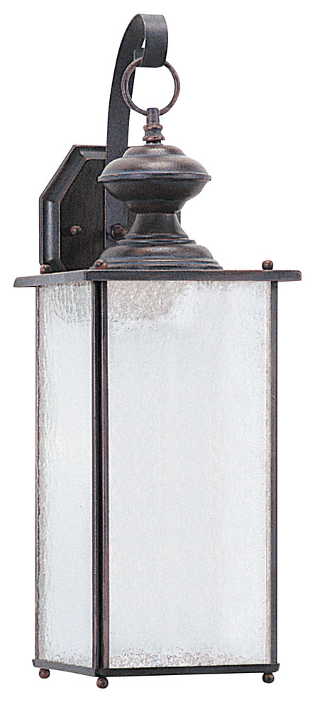 Sea Gull Lighting 89383BLE-08 Jamestowne 1 Light Outdoor Wall Lantern in Texture