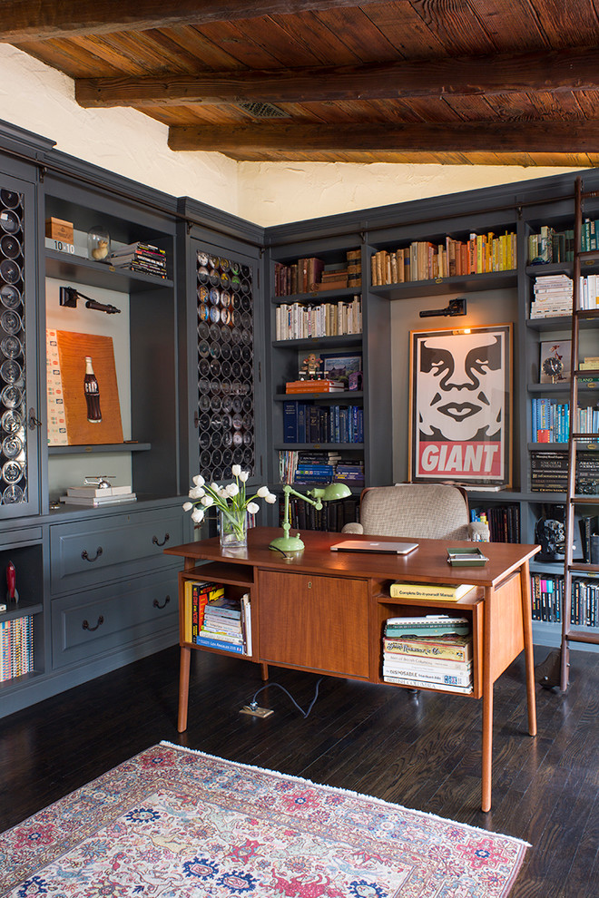 Inspiration for a contemporary home office in Los Angeles with a freestanding desk.