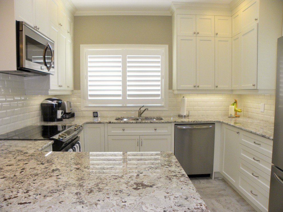 This is an example of a contemporary kitchen in Other with stainless steel appliances.