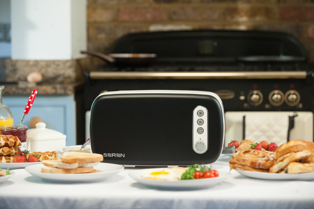 Toster Front Seren Toaster Front Panel, Black - Contemporary - Toasters - by ...
