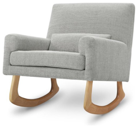 light gray rocking chair