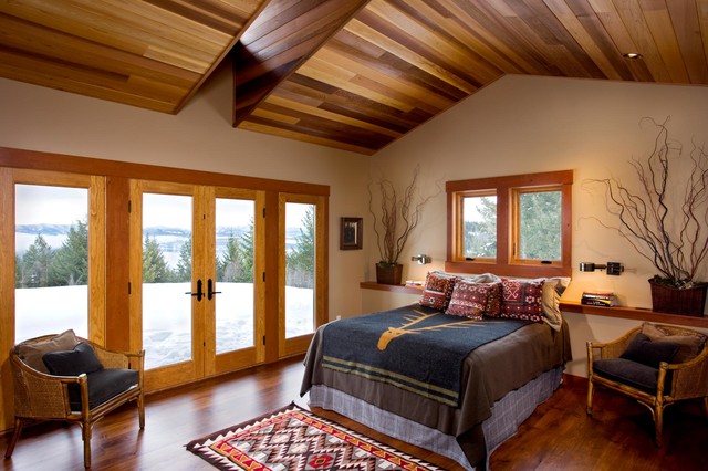 Coeur d'Alene Mountain Home rustic-bedroom