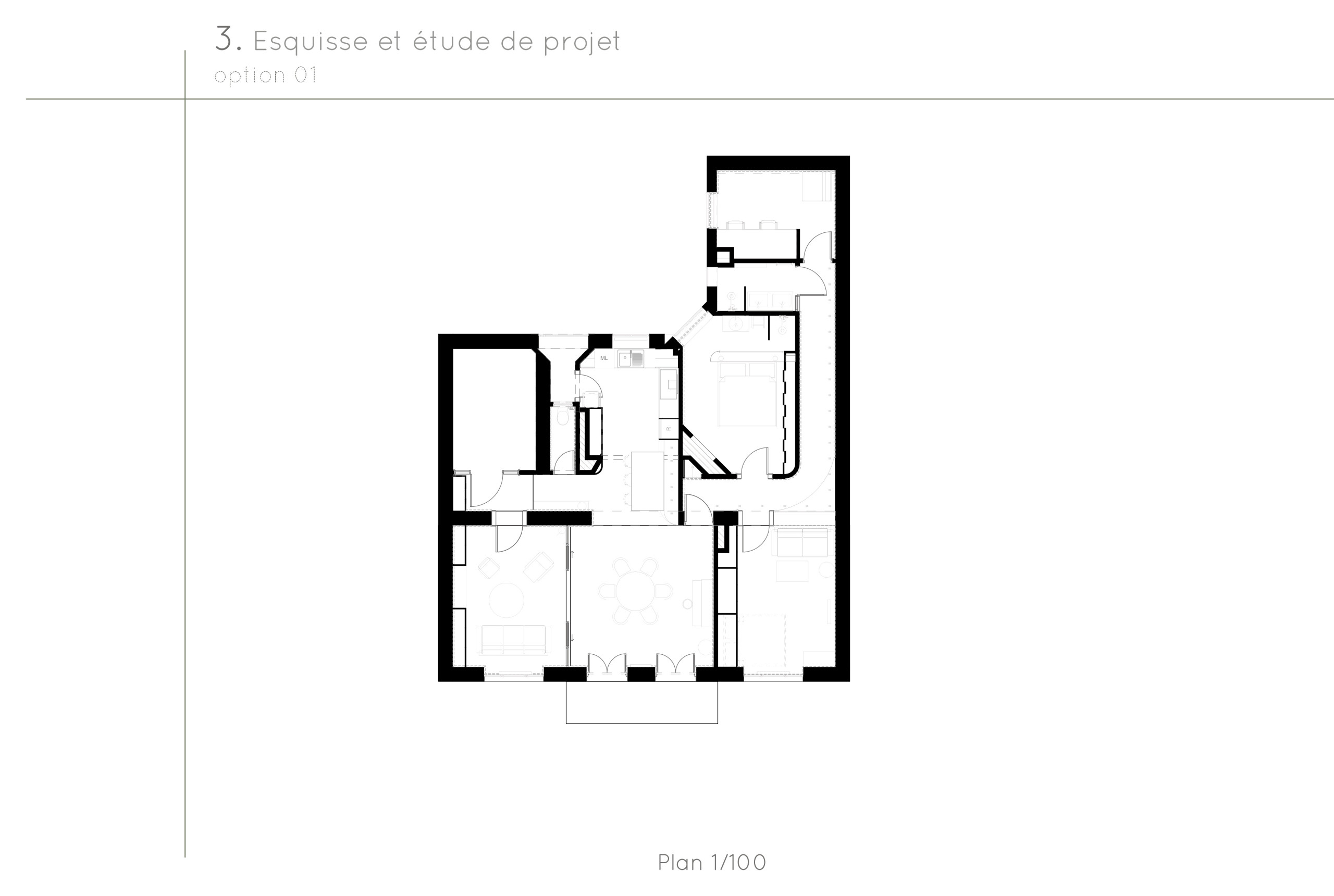 Option 1 - Appartement C - Plan