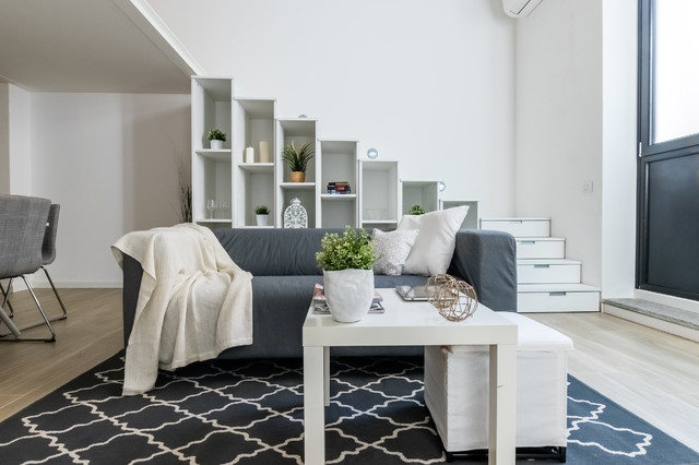 Grey Loft contemporary-vardagsrum