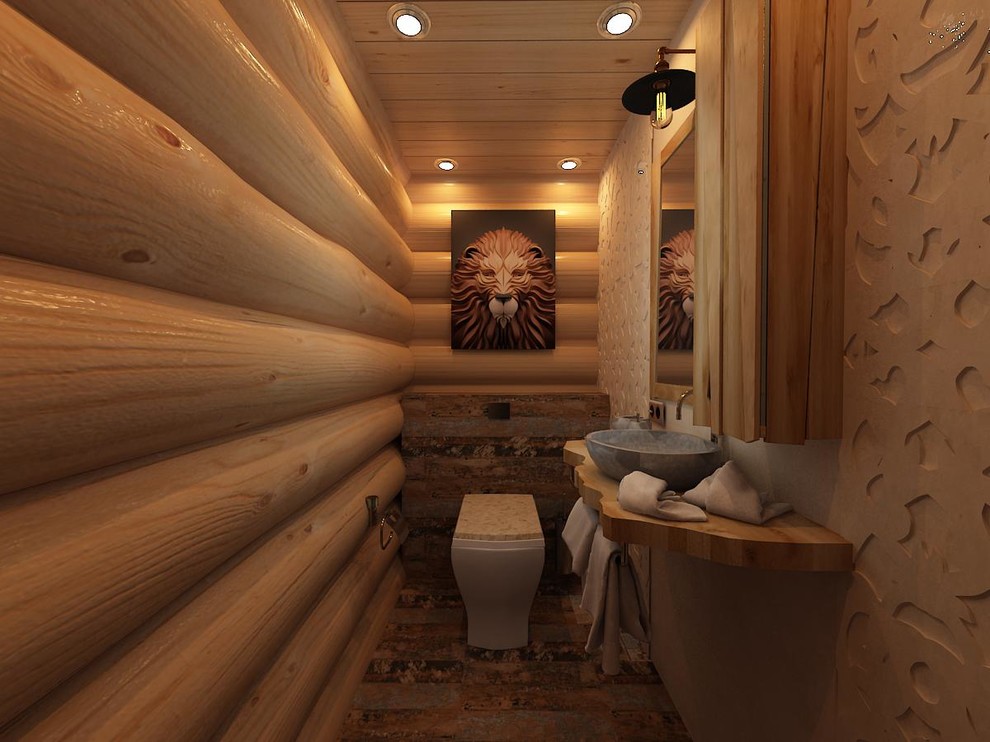 Проект, интерьер бани из бревна