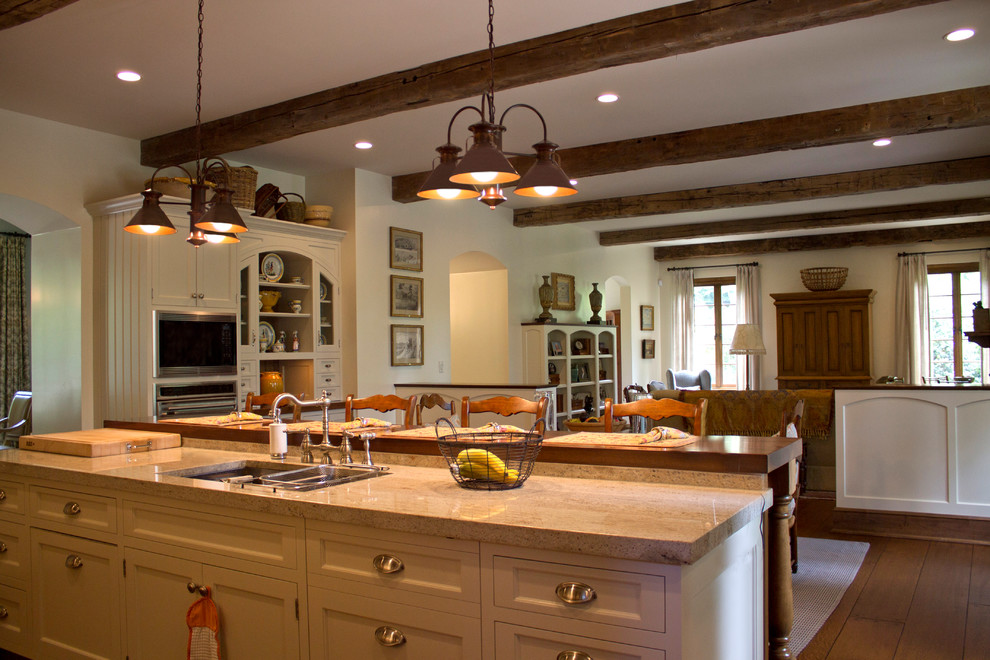 Example of a mountain style kitchen design in New York
