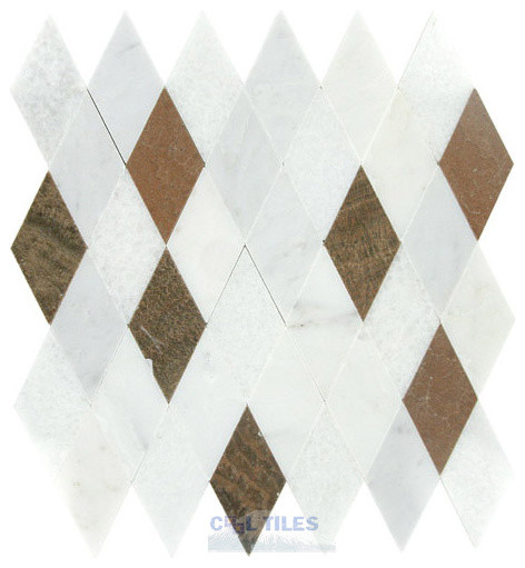 Clear View - Bergammo - Diamond Marble Antevorte Corus Mosaic Tile in Vincenza