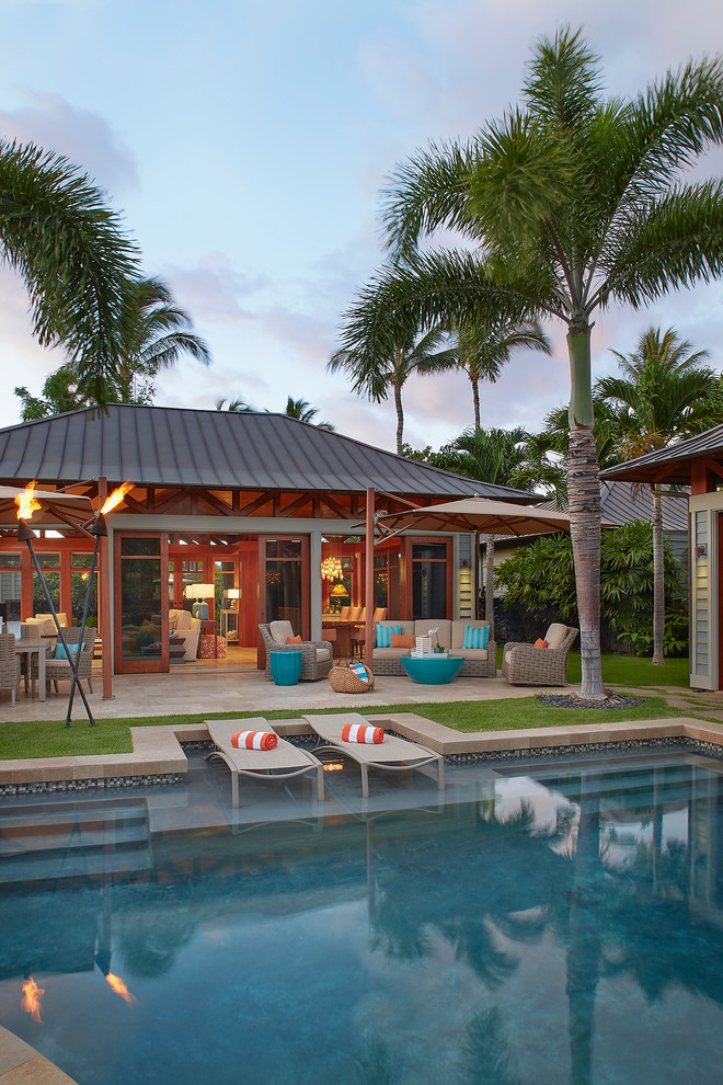 Casual Elegance Beach Style Deck Hawaii by Henderson Design Group