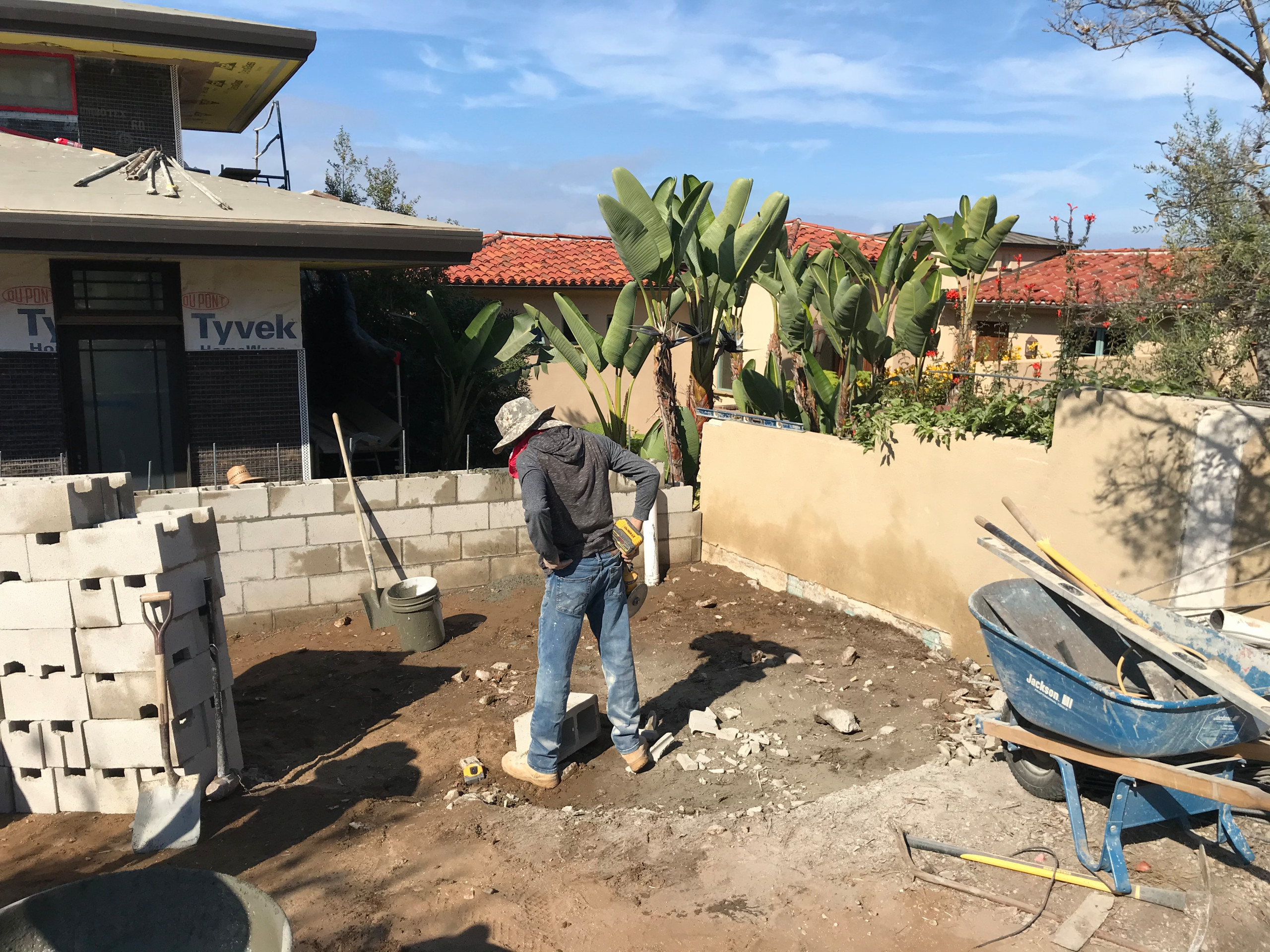 Filling In An Old Courtyard in Point Loma