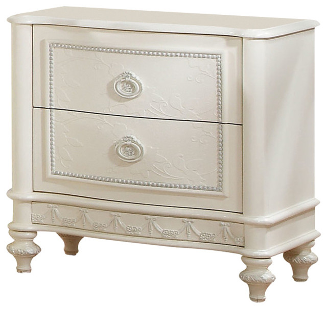 Dorothy 2 Drawer Nightstand Ivory Traditional Nightstands And Bedside Tables By Gwg Outlet