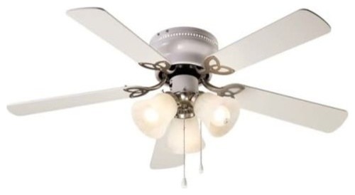 Canarm Maria Wh Maria 3 Light 5 Blade Hugger Ceiling Fan White