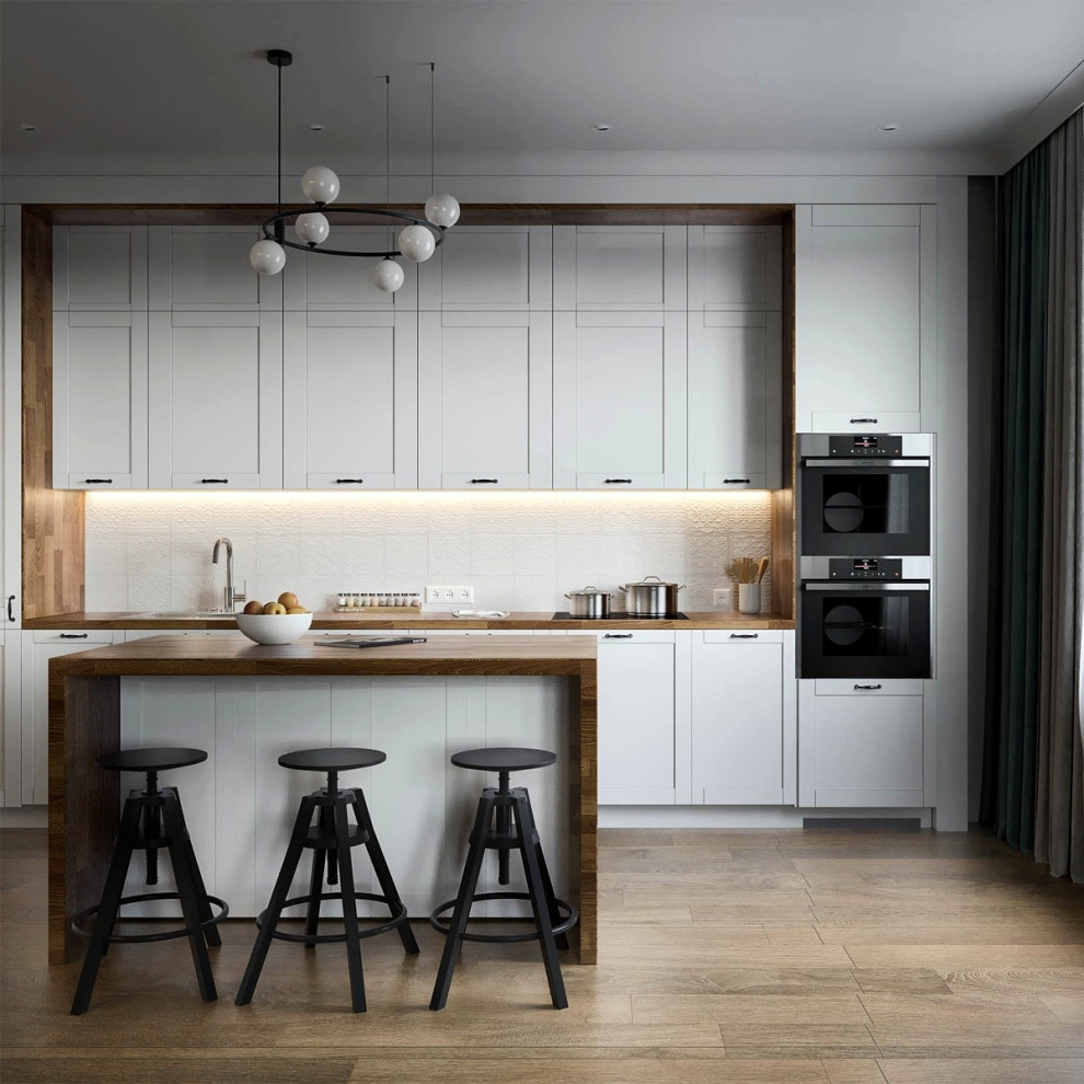 Кухня-гостиная в Скандинавском стиле.