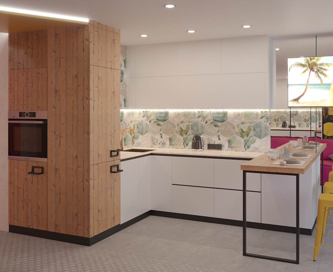 Яркая студия для девушки