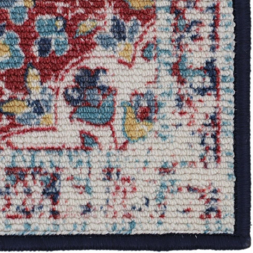 Denim Jewel Distressed Vintage Inspired Area Rug, 3'x5' Contemporary