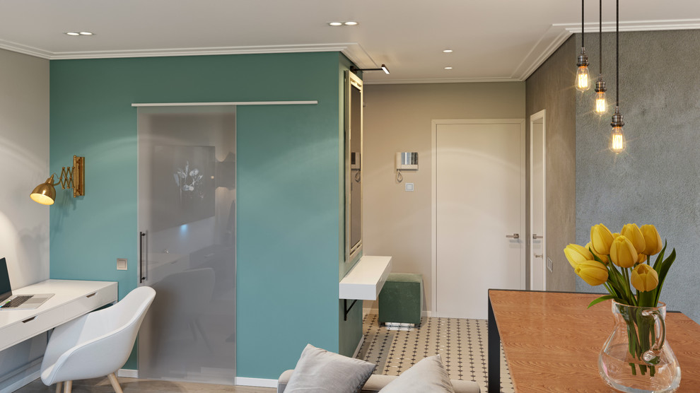 Дизайн-проект бюджетной квартиры-студии 35 м.кв. в г. Одинцово